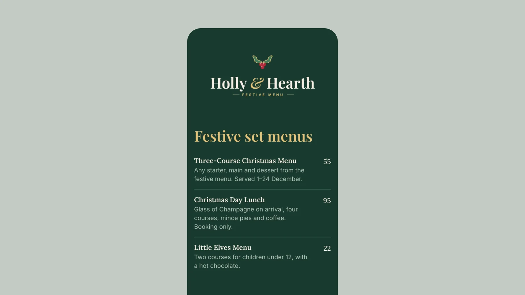 40 Christmas Menu Ideas for Restaurants + Prices for 2026